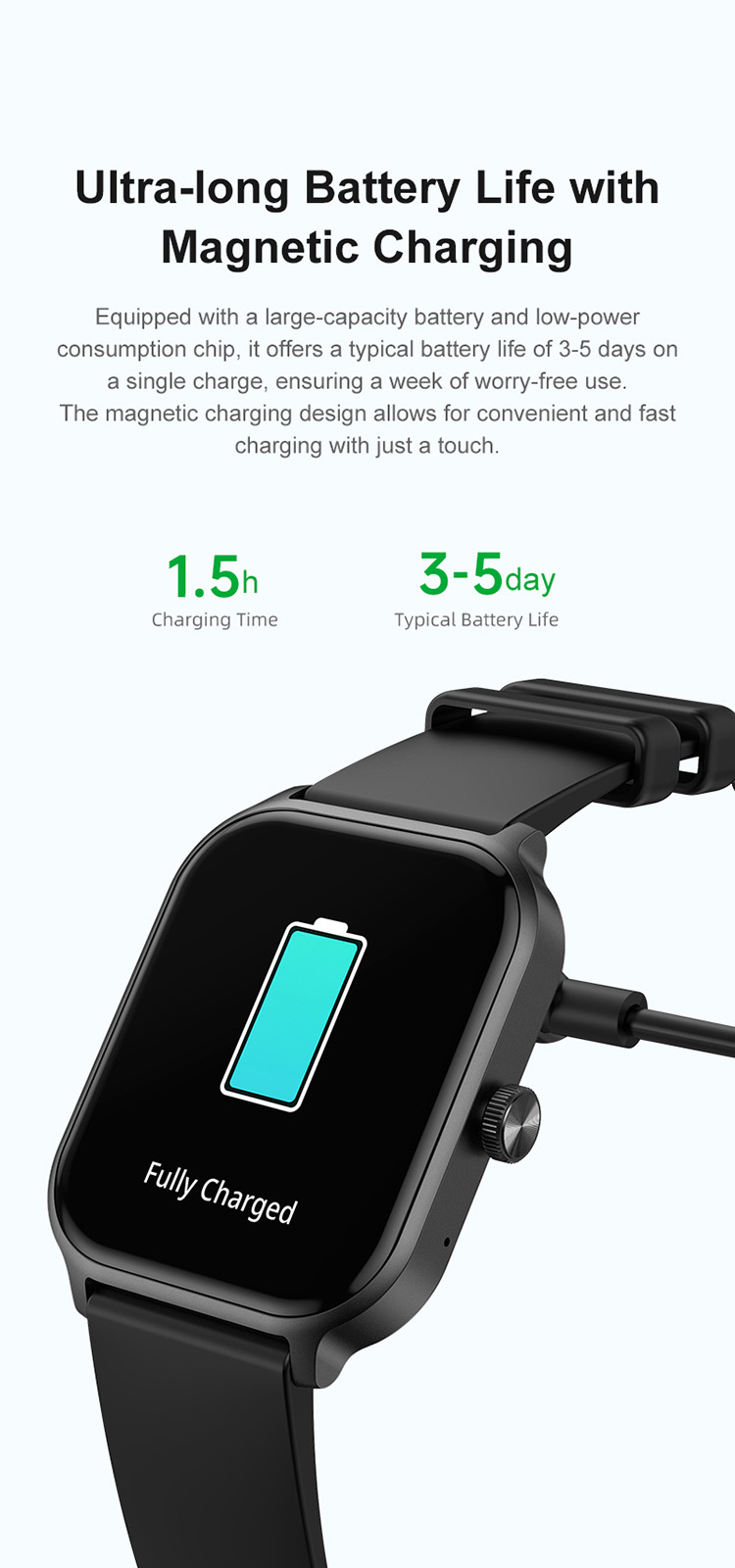 P85 Magnetic Charging Smartwatch